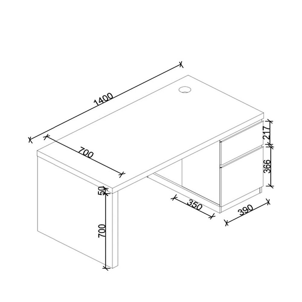 Escritorio Rodler Quantum Caf&eacute; Oscuro-Gris