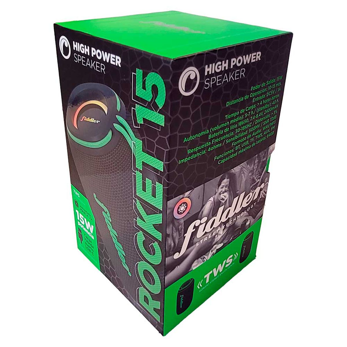Parlante Inalámbrico Fiddler Rocket 15W