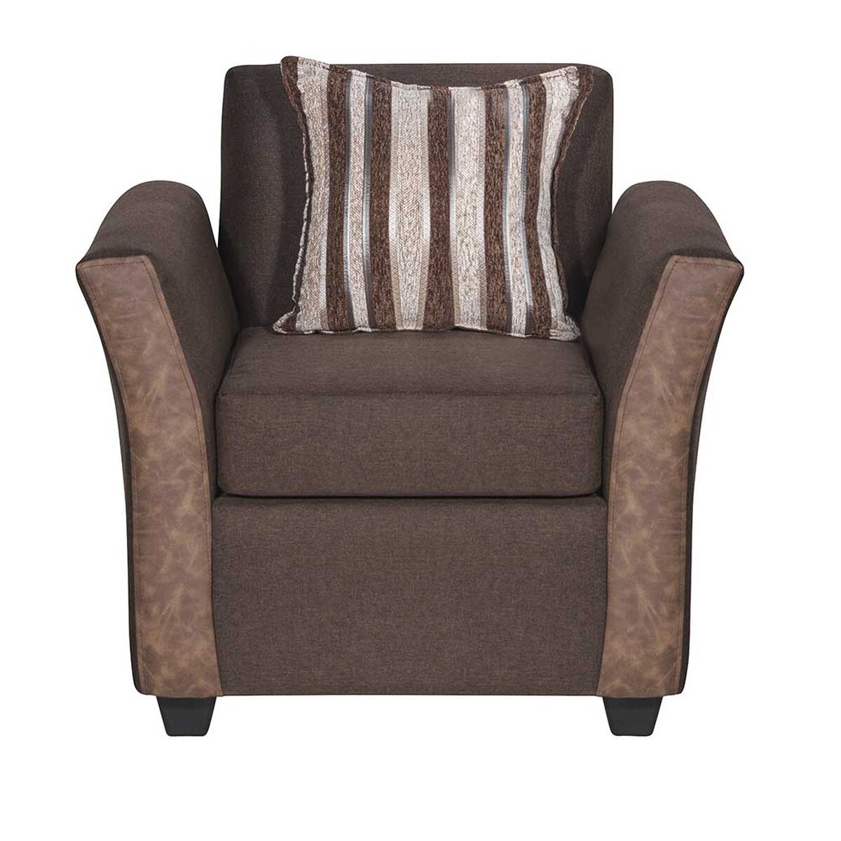 Juego de Living  Muebles M&E Calafquén Sofá 3 Cuerpos + Dos Sillones 1 Cuerpo Chocolate