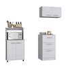 Combo Mueble Superior + Mueble Microondas + Mueble Inferior TuHome Manchester Blanco