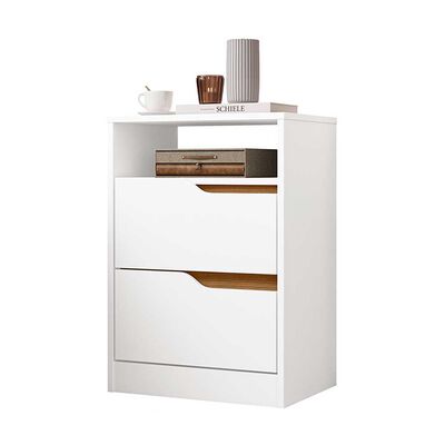 Imagen 2 del producto Velador VekkaHome Sole 2 Cajones Blanco