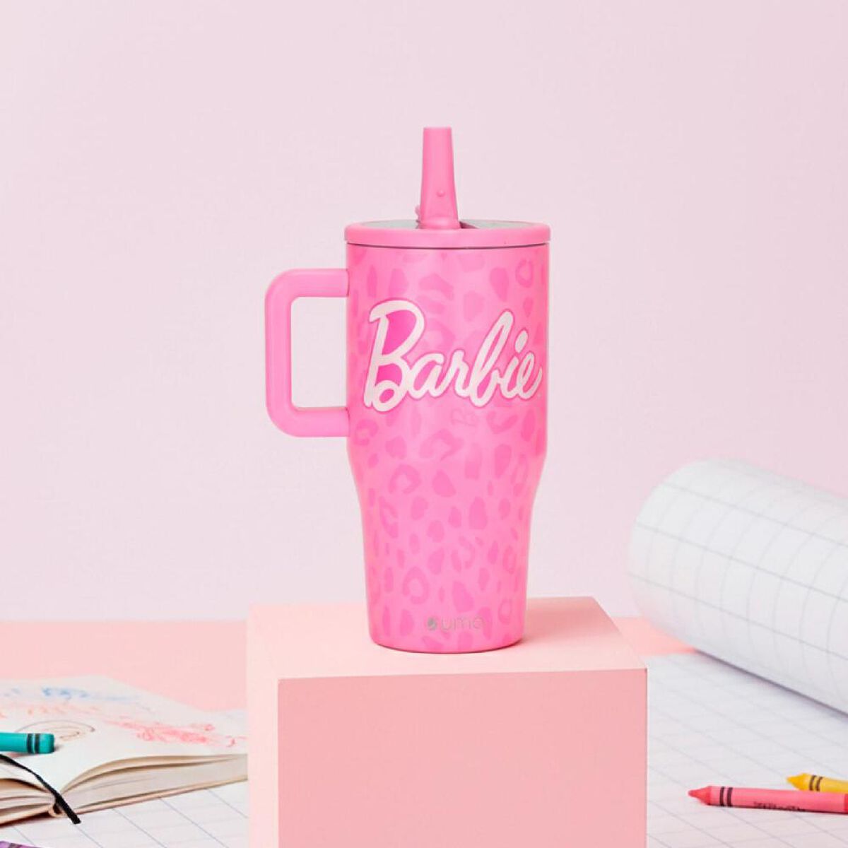 Vaso T&eacute;rmico UMA Barbie Print 590ml Acero Inox Rosa