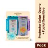 Set Protector Solar Hawaiian  Tropic  Ozono 240 ml + Sensitive Facial 60 ml