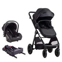 Coche Cuna Travel System Isofix Sunset Premium con Base Negro Bebesit