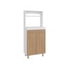 Mueble De Microondas Tuhome Sedona 2 P Blanco Y Fresno Europeo