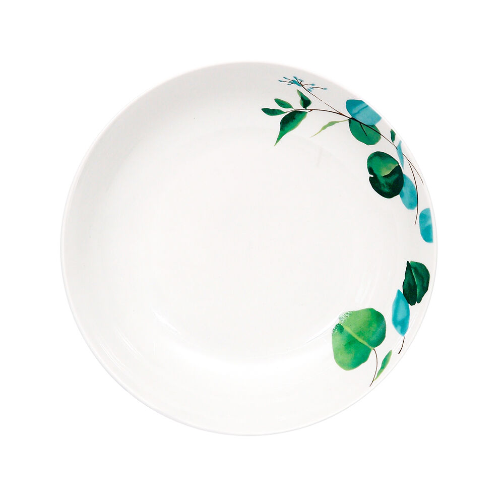 Set Platos Pan Doral Flor 4 Piezas Verde