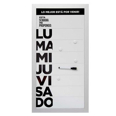 Imagen 1 del producto Pizarra Plástico Vgo Work 30 x 60 cm Plateado