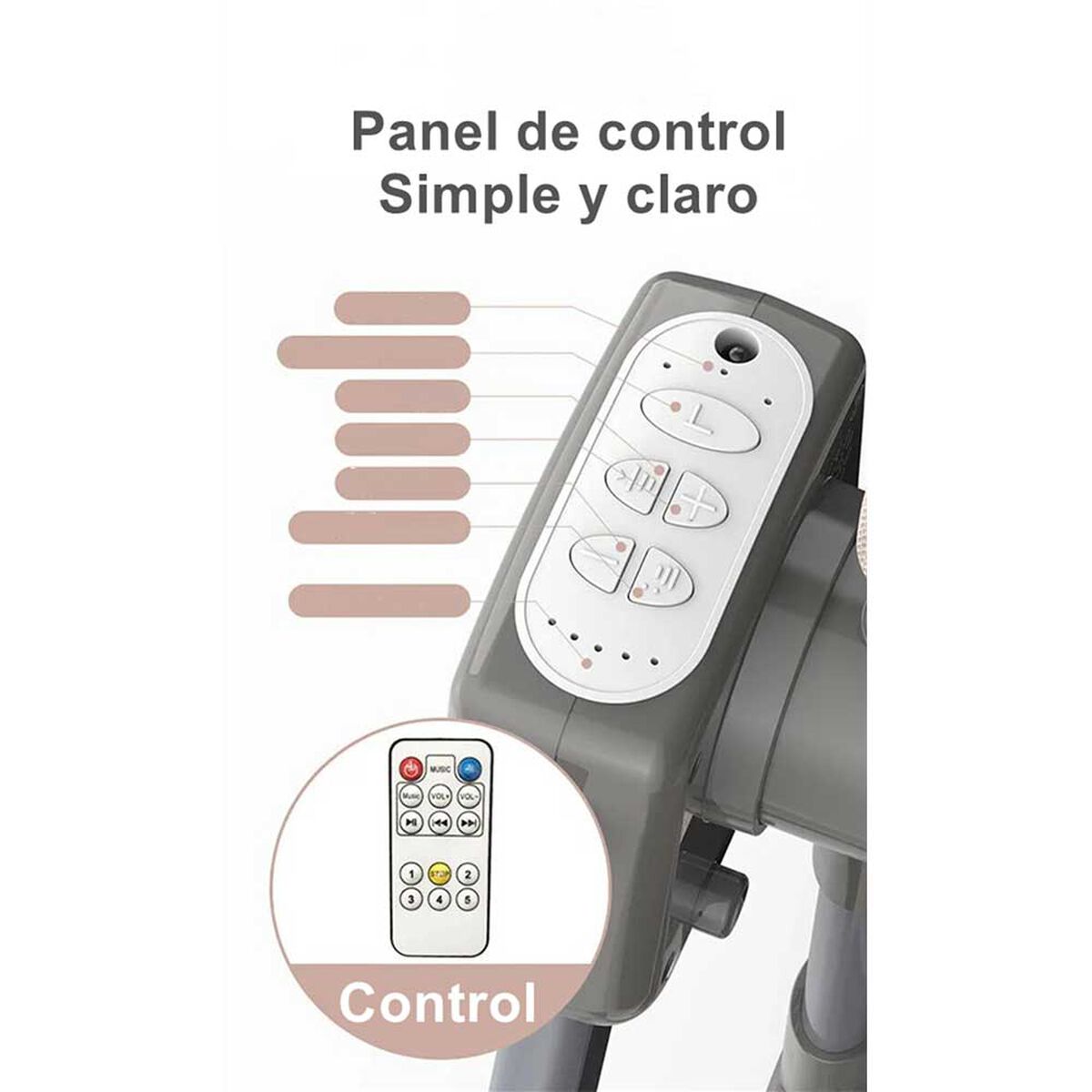 Cuna Colecho Mecedora Eléctrica Café Lubabycas
