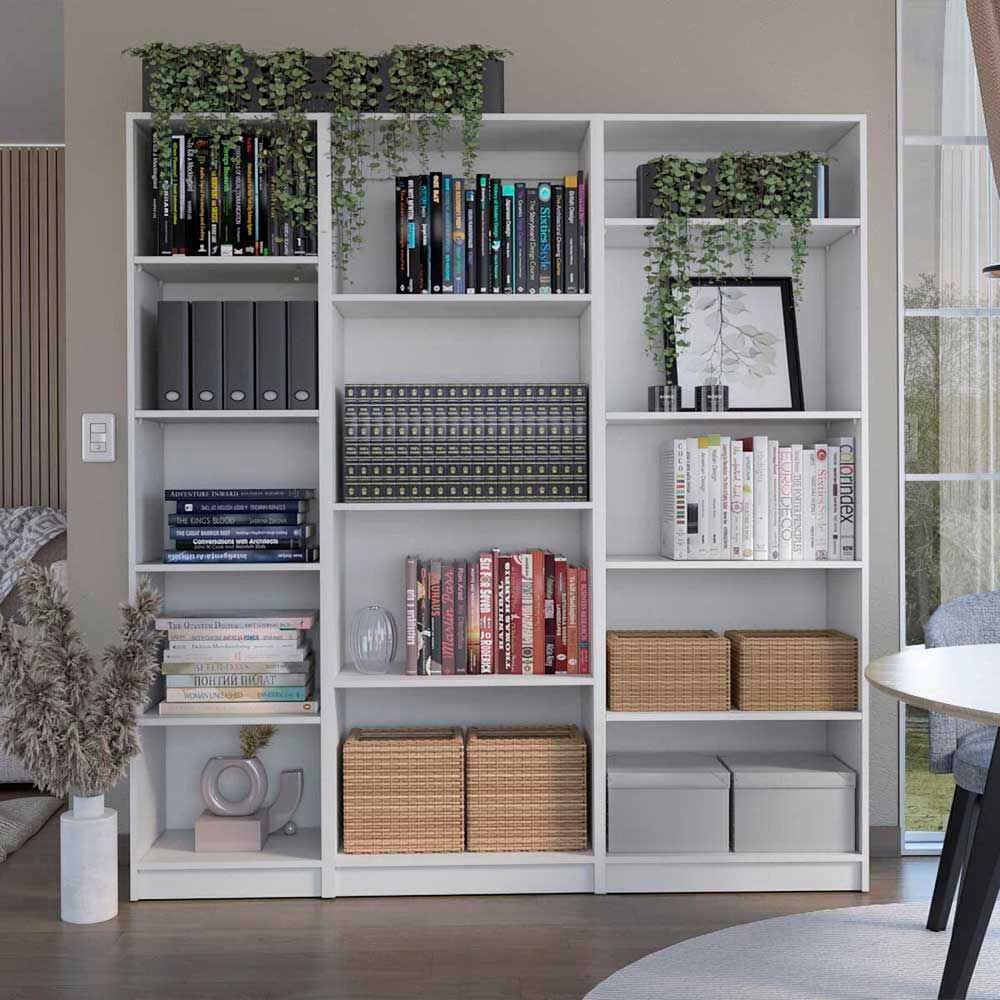 2 Estantes + Estante 4 Repisas TuHome Home Blanco