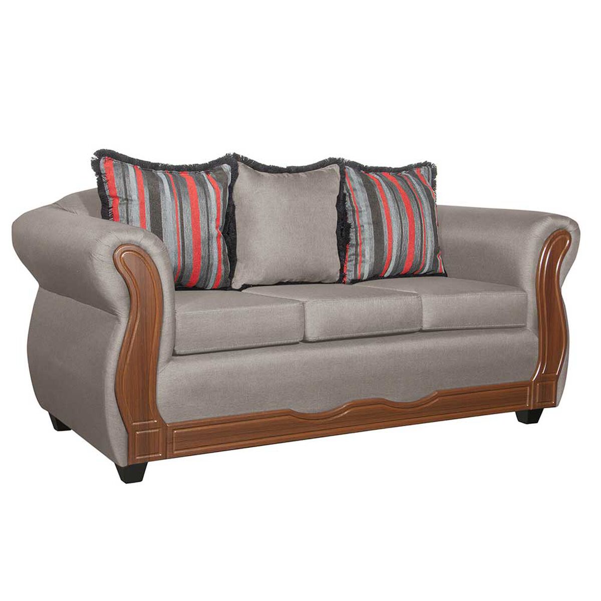 Juego de Living Black Factory Sofia Sof&aacute; 3 Cuerpos + Dos Sillones 1 Cuerpo Beige