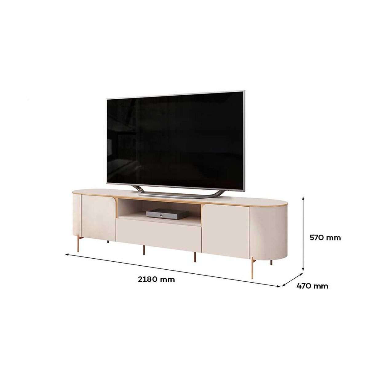 Rack TV Vekkahome Areta Hasta 75" Beige