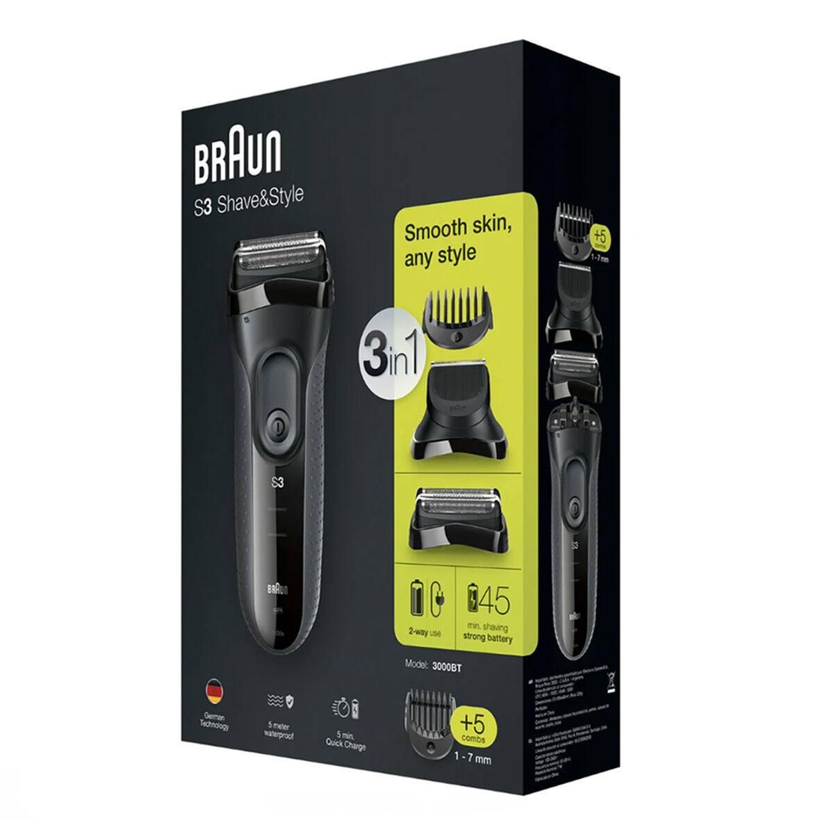 Máquina de Afeitar Braun 3000BT