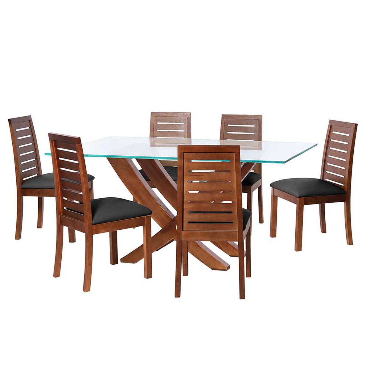 Juego de Comedor Latam Home Alicante 6 Sillas Negro