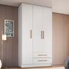 Closet Vekkahome Americano 3 Puertas 2 Cajones Blanco