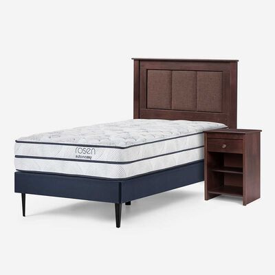Imagen 2 del producto Cama Europea Rosen 1,5 Plazas Autonomy Sky + Respaldo + Velador Rachel
