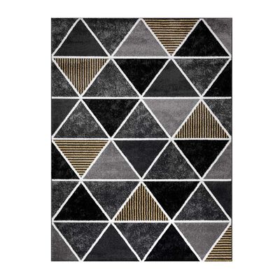 Alfombra Idetex Frize Avangard 200 x 150 Amarillo y Negro