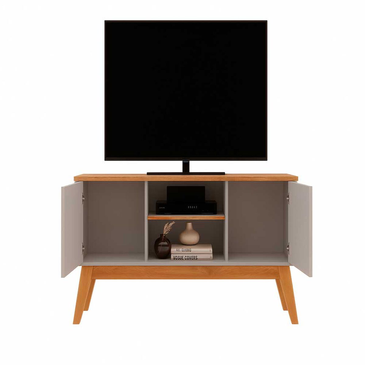 Rack TV Exit Vitta 65" Gris y Canela
