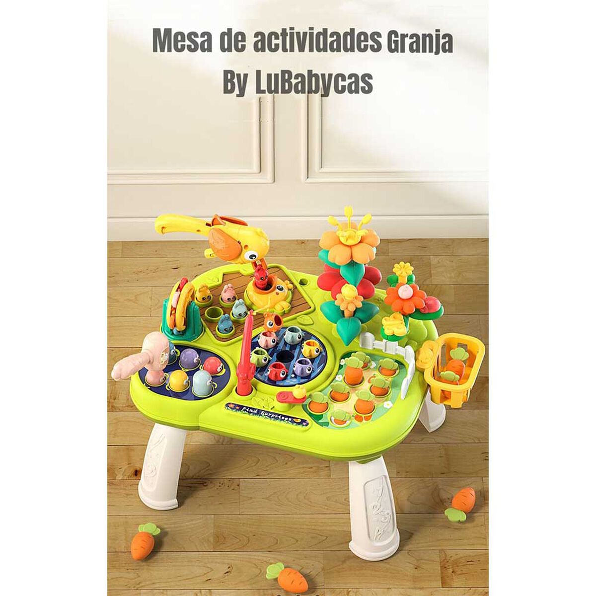 Mesa de Actividades Granja 42 x 48 cm Verde LuBabycas