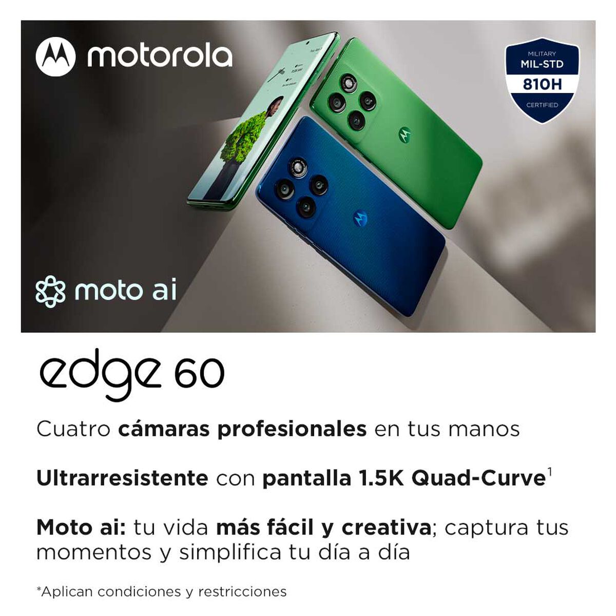 Celular Motorola Edge 60 256GB 6,67" Azul Liberado