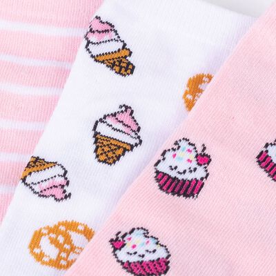 Imagen 2 del producto Pack 3 Calcetines Mujer Icono Rosado