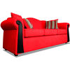 Sofá Elegant Michigan Tela 3 Cuerpos Rojo