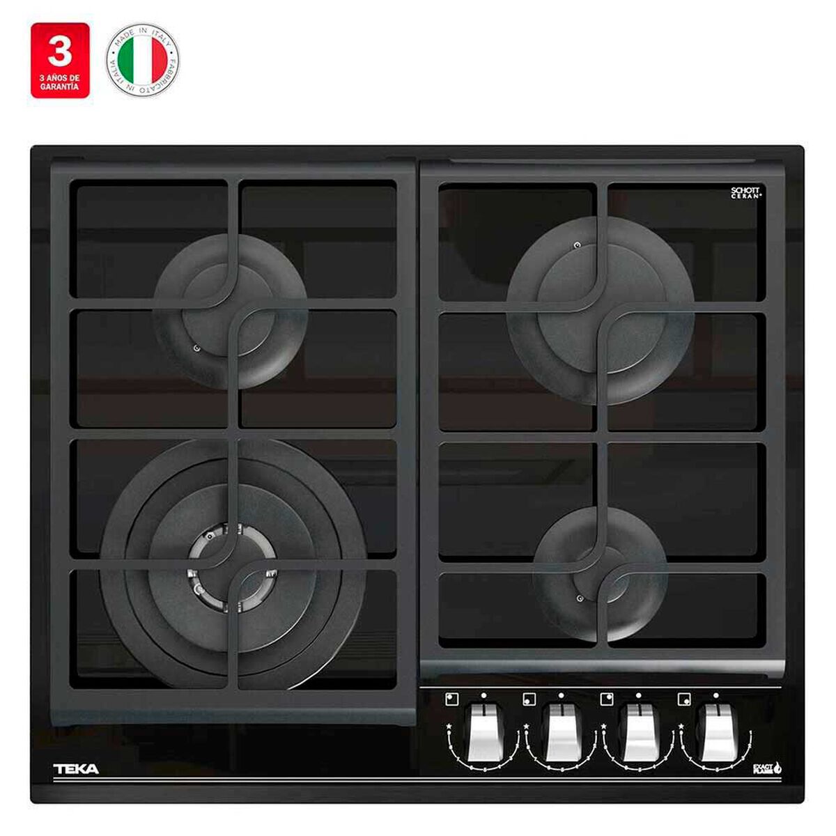 Encimera a Gas Teka GZC 64320 XBB 4 Quemadores