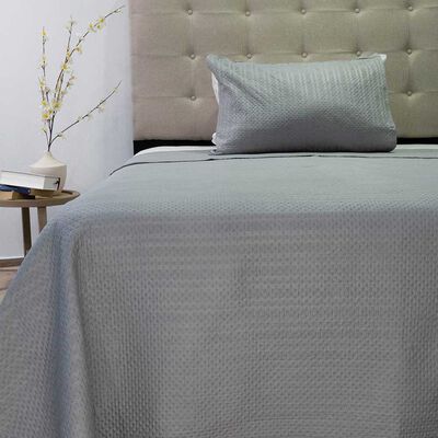 Quilt Doral 1,5 Plazas Liso Deluxe Gris