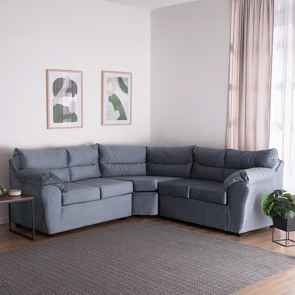 Seccional Esquinero Muebles MPR Arrayán 5 Cuerpos Gris