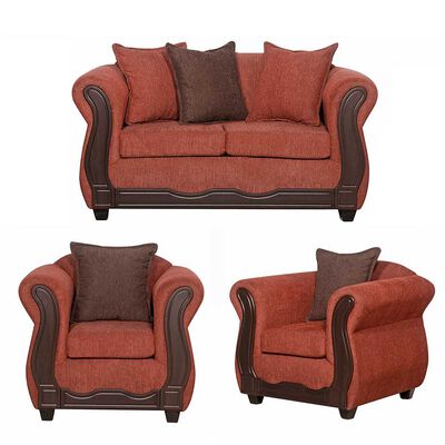 Juego de Living Black Factory Barcelona 4 Cuerpos Terracota