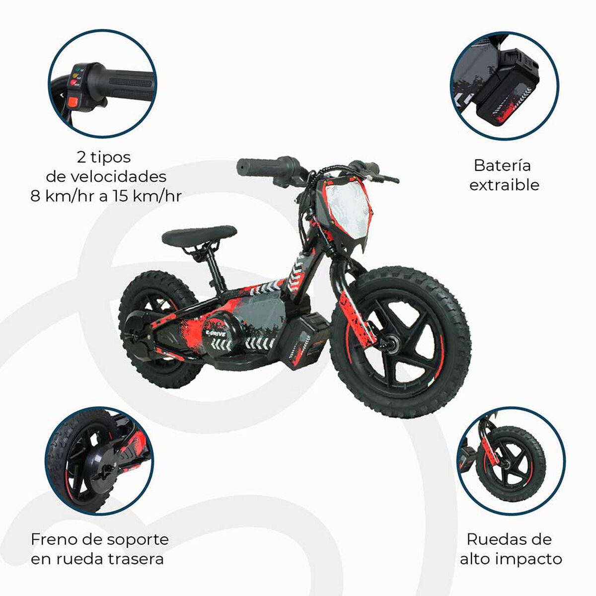 Balance Bike 12 Rojo Bebesit