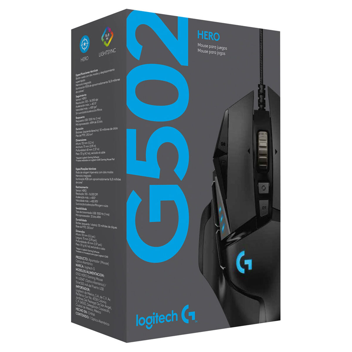 Mouse Gamer Logitech G502 Hero USB
