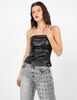 Polera Strapless Ecocuero Mujer Fiorucci