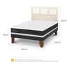 Cama Europea CIC 2 Plazas Ortopedic + Respaldo Torino Alpino