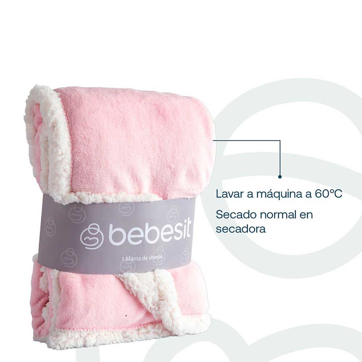 Manta Sherpa Rosado Bebesit