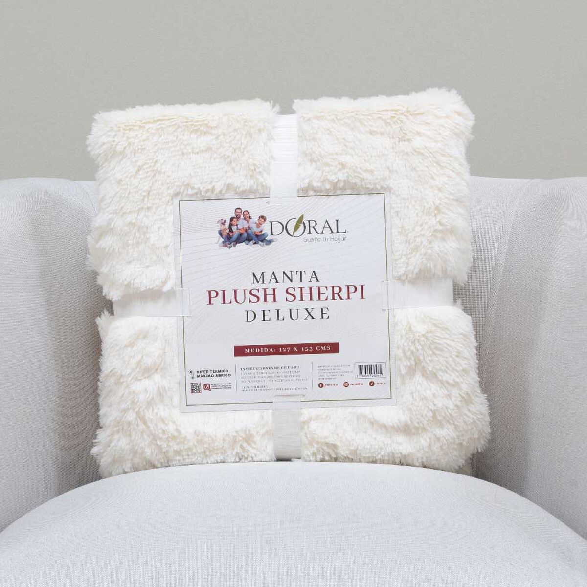 Manta Doral Plush Sherpi 127x152 cm D8