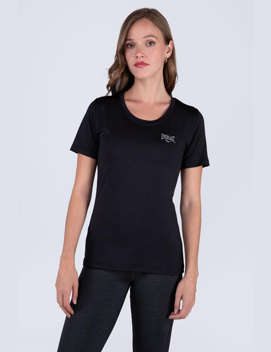 Polera Manga Corta Fitness Mujer Everlast