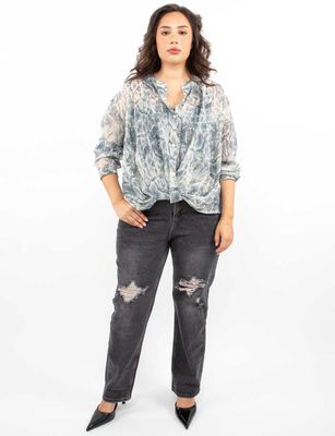 Imagen 2 del producto Blusa Manga Larga Mujer Extralindas Petroleo