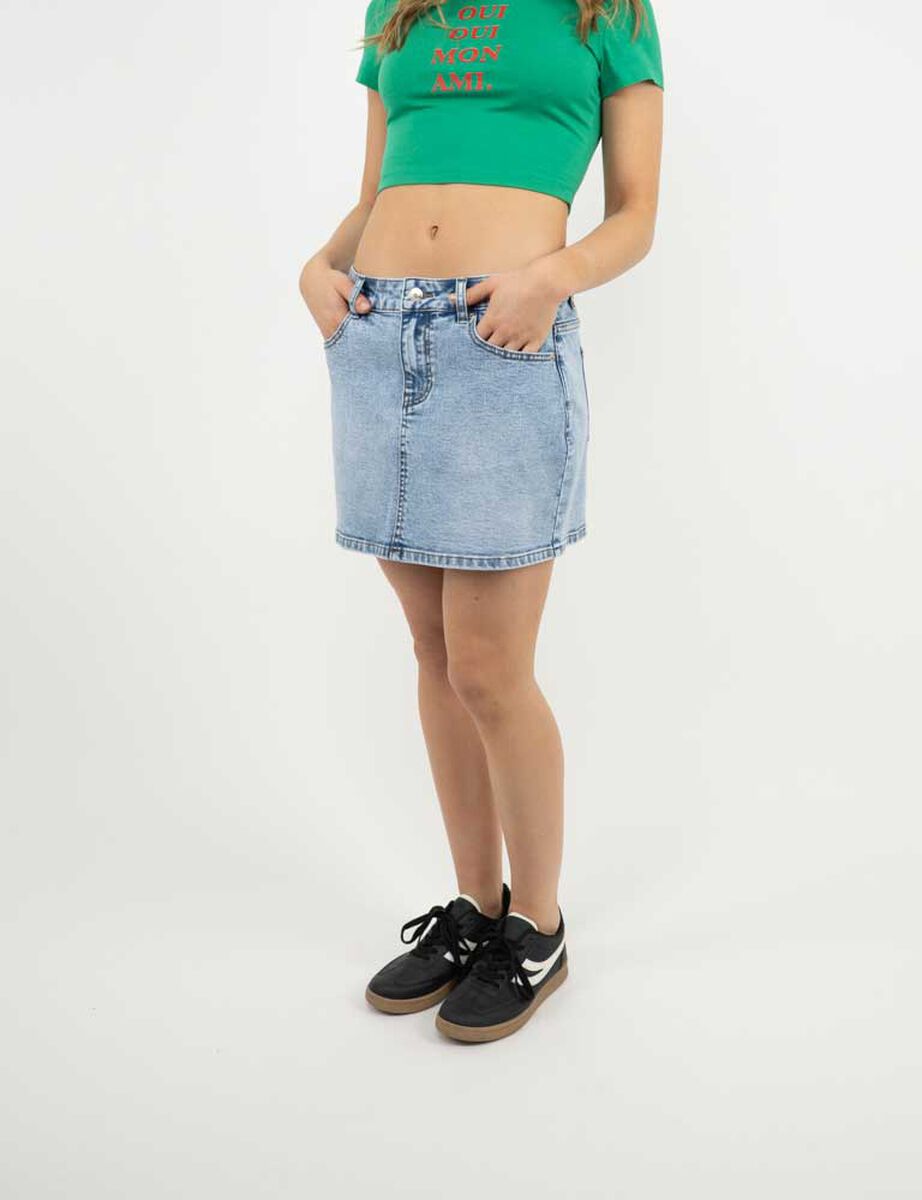 Falda Mini Denim Mujer Icono