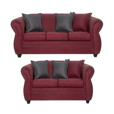 Imagen 1 del producto Juego de Living Black Factory Emili 5 Cuerpos Burdeo