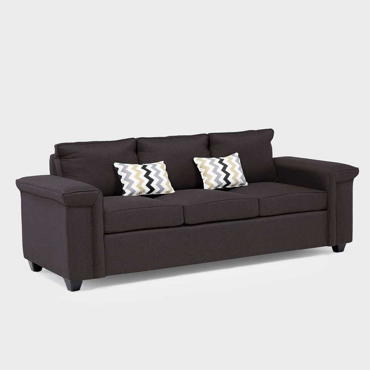 Juegos de Living Mons Sicilia Sofá 3 Cuerpos + Dos Sillones 1 Cuerpo Chocolate