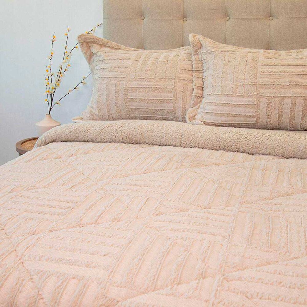 Cubrecama Doral 2 Plazas Beige Senses