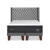 Cama Europea CIC Base Dividida S&uacute;per King Lux + Respaldo Sesia