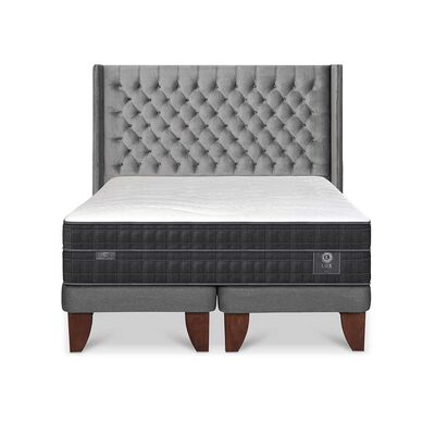 Cama Europea CIC Base Dividida Súper King Lux + Respaldo Sesia