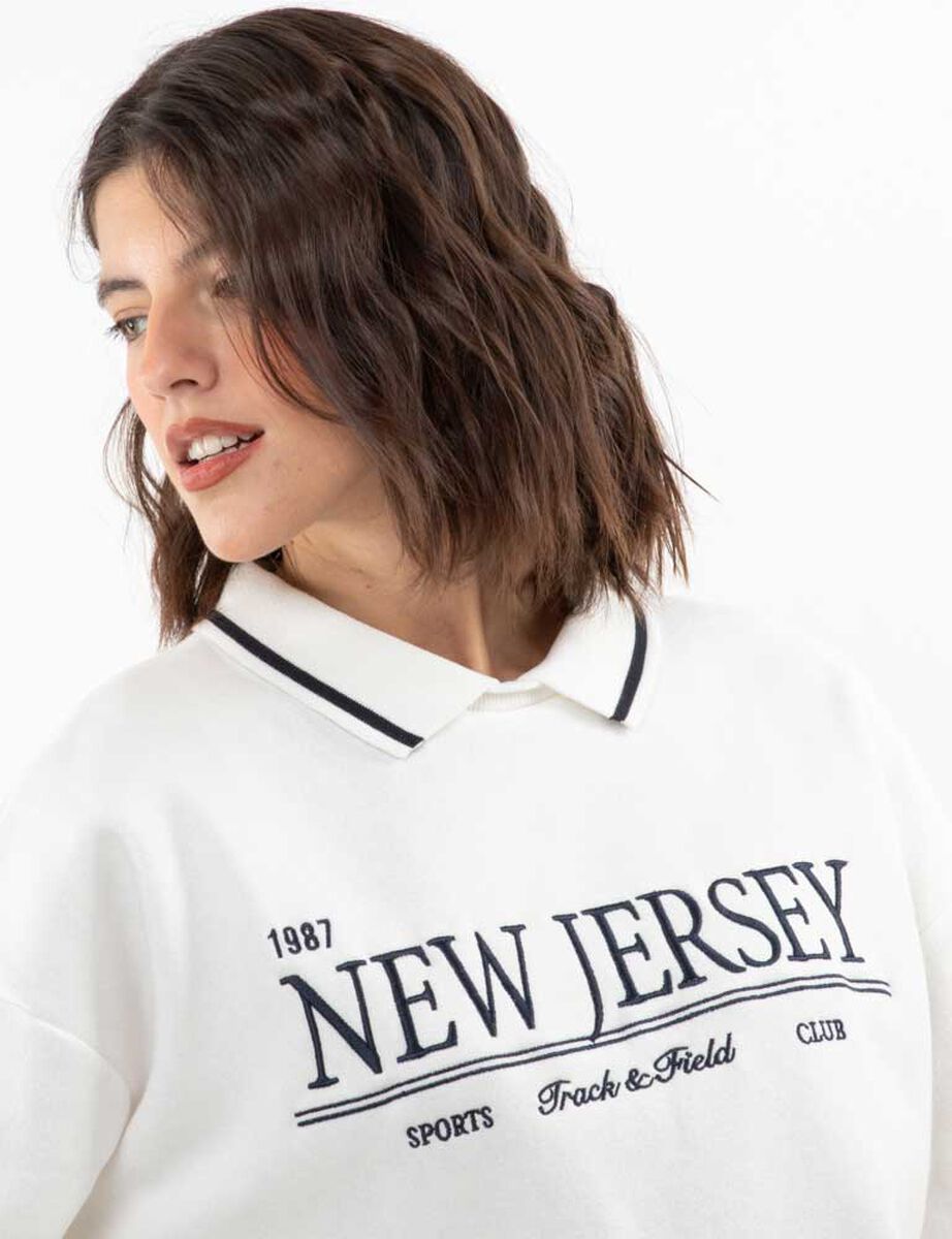 Polerón Con Estampado Cuello Mujer Zibel