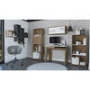 Escritorio + Gabinete + Biblioteca 120 + Biblioteca 160 + Repisa Wall 2A TuHome Note Blanco Miel