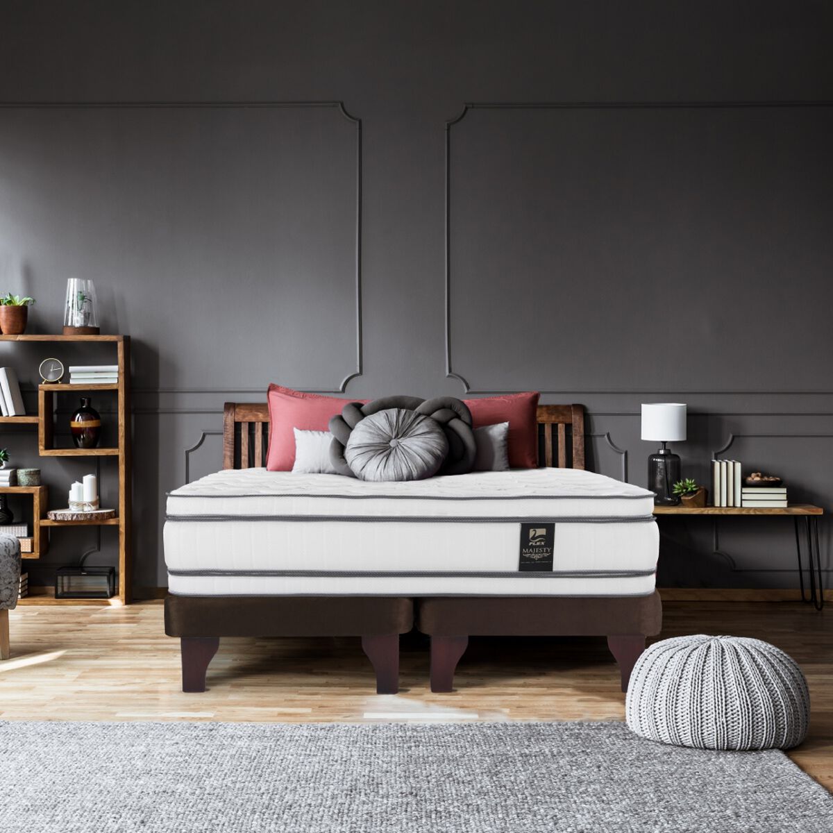 Cama Europea Flex 2 Plazas Majesty Base Dividida