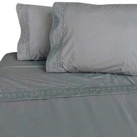 Juego de Sábanas Illusions 180 Hilos 2 Plazas Broderie Gris