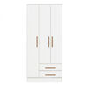 Closet Vekkahome Americano 3 Puertas 2 Cajones Blanco