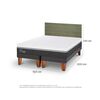 Cama Europea CIC Base Dividida 2 Plazas Ortopedic Advance + Respaldo Villarrica Olivo