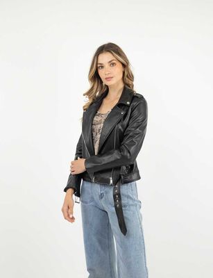 Imagen 1 del producto Chaqueta Biker Ecocuero Mujer Zibel Negro
